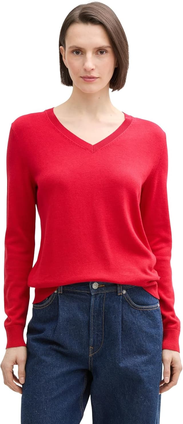 Detalle de TOM TAILOR Pullover da donna a maniche lunghe 1046521