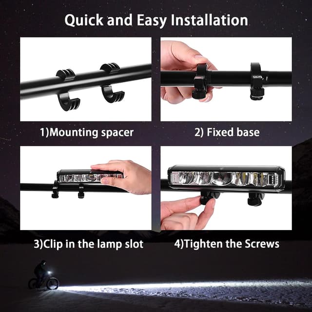 Thumbnail 5 de Super Bright 6LED Rechargeable Bike Lights 180°