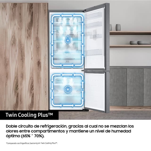 Detalle 2 de Samsung RB53DG706AS9EF reacondicionado Grado D (combi 75 cm, No Frost y WiFi)