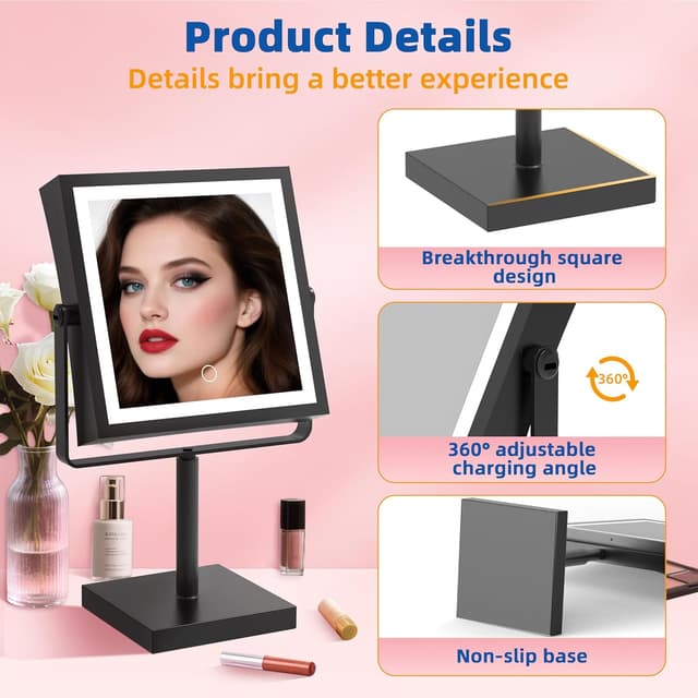 Thumbnail 4 de Ruacq Vanity Mirror 4000mAh Rechargeable Makeup Mirror 🪞