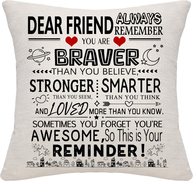 Detalle 2 de Bommex Inspirational Cushion Covers for Nephew (45cm x 45cm) – “You are braver than you believe” sports-themed reminder gift