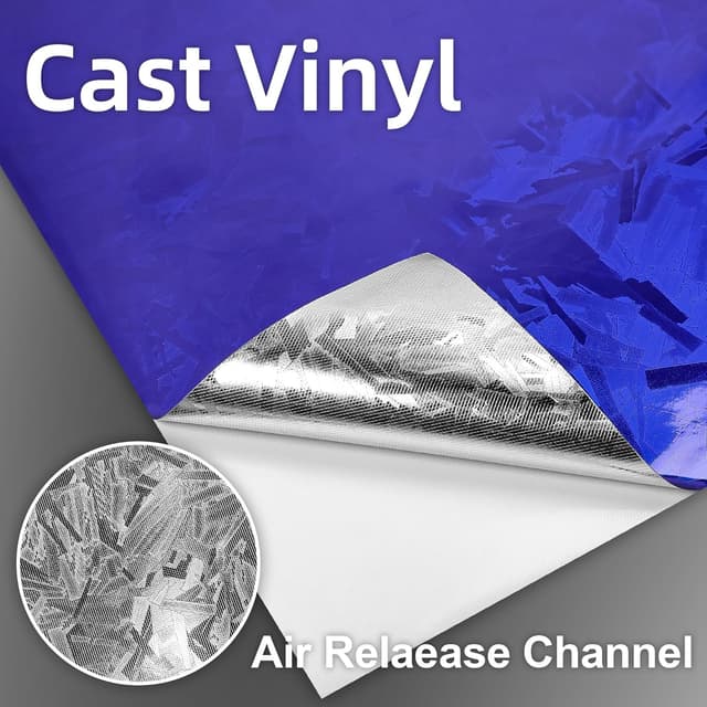 Detalle de Forged Carbon Folie Elektroplattierung Blau selbstklebend (Vinyl) – Autoschutzfolie Carbon, 150 × 30 cm