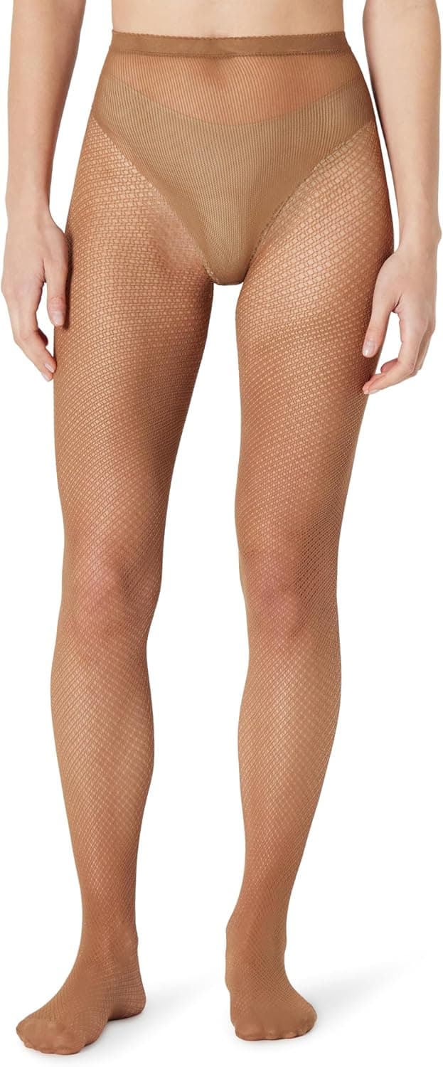 Detalle 2 de Amazon Essentials Damen Netzstrümpfe (2 Paar) – komfortable Fischnetzoptik für Röcke und Kleider