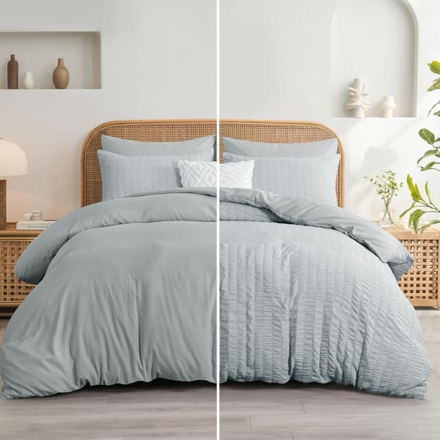Thumbnail 6 de Aisbo King Size Seersucker Duvet Cover 230×220cm
