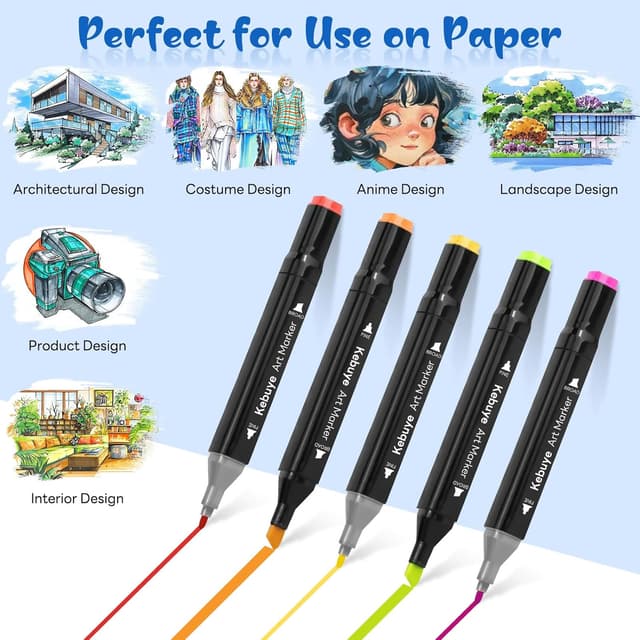 Thumbnail 4 de Kebuye ebuye Alkohol Marker Set 80 Farben 🎨