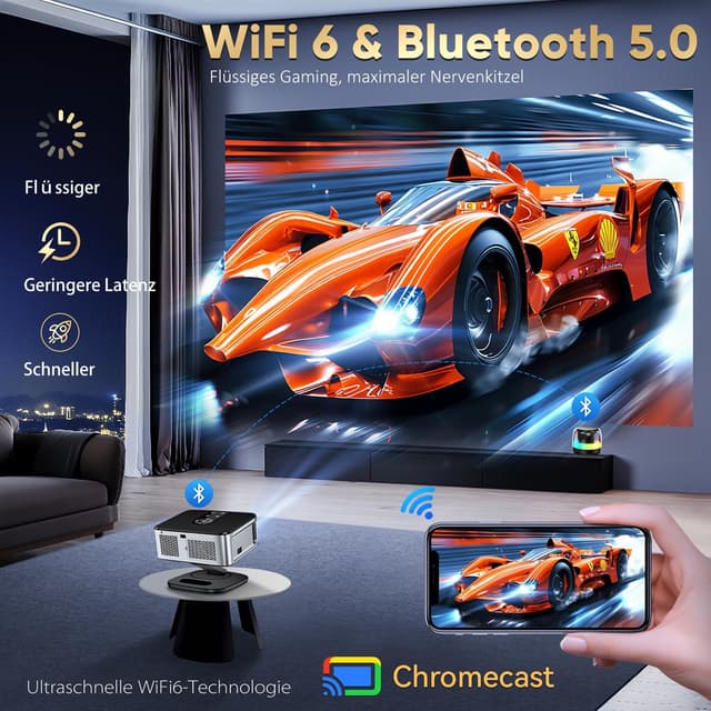 Thumbnail 5 de HORLAT Beamer 1500 ANSI 4K Heimkino 📽