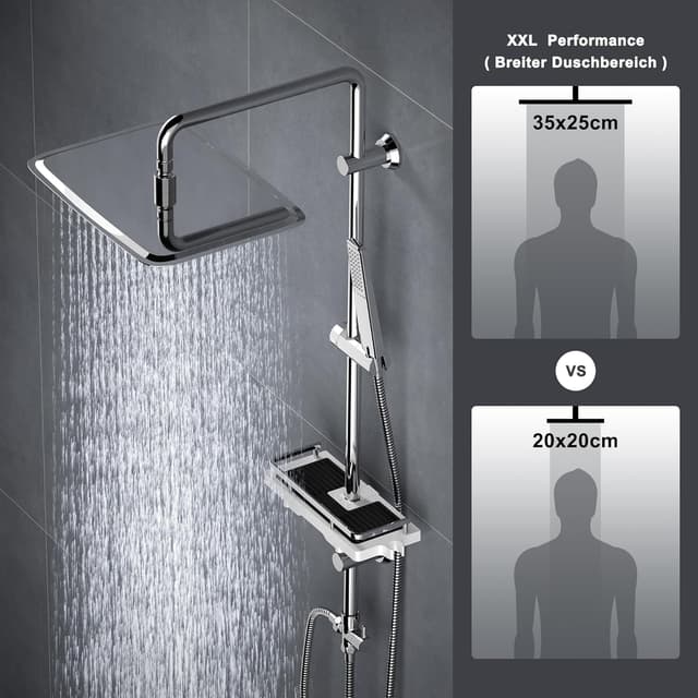 Detalle 2 de Görbach Duschsystem für Regendusche 35x25 cm