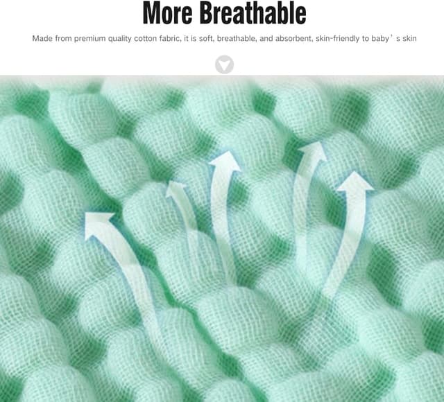 Thumbnail 1 de YeBon 6-Layer Baby Muslin Bath Towels 41x41