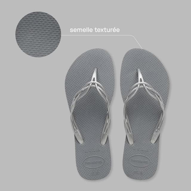 Detalle de Havaianas Flash Sweet pour femme : tongs confortables, fines et antidérapantes