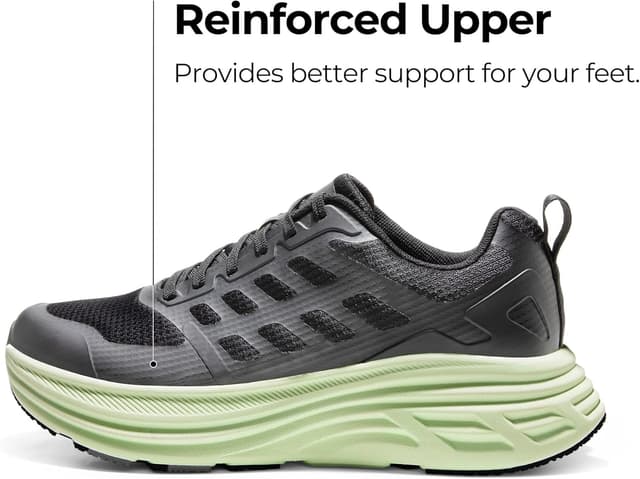 Detalle de NORTIV 8 Men’s Walking Running Tennis Cushioning Shoes with ActiveFloat