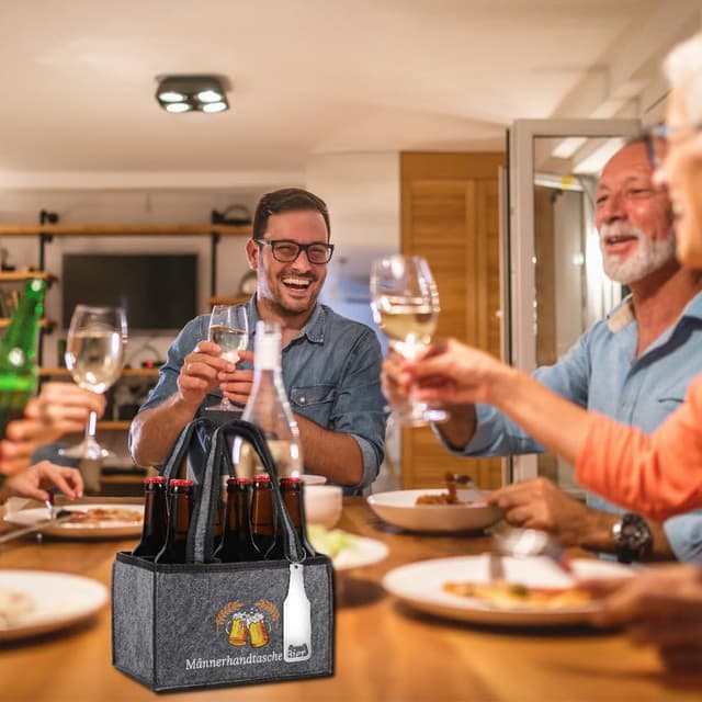 Detalle de 6-Flaschenträger mit Flaschenöffner für Bier – praktische Männerhandtasche von Senken