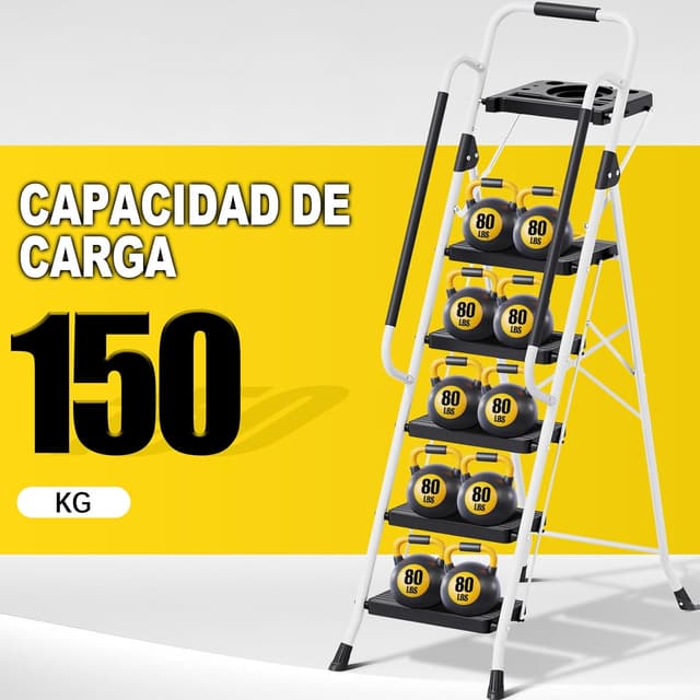 Thumbnail 4 de KINGRACK Escalera plegable 5 peldaños 150 kg