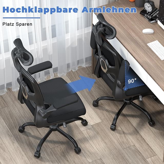 Detalle 1 de naspaluro Ergonomischer Bürostuhl, Lordosenstütze