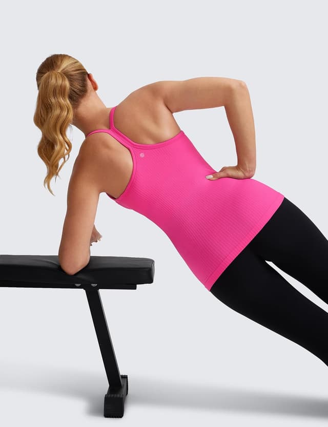 Detalle 2 de CRZ YOGA canotta sportiva da donna incrociata sul retro per fitness, yoga e running