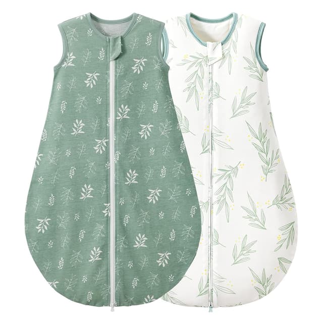 Detalle de Duomiaomiao Baby-Schlafsack Ganzjahres (100 % Baumwolle) 1,5 TOG für Neugeborene