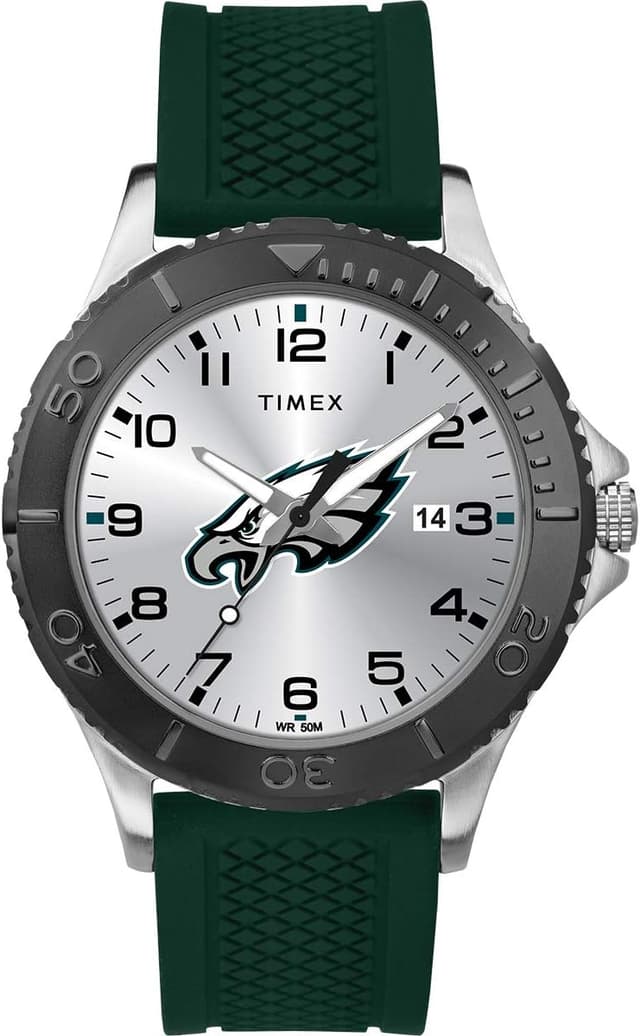 Detalle 2 de Timex NFL Gamer Watch with 42mm brass case and blue 20mm silicone strap