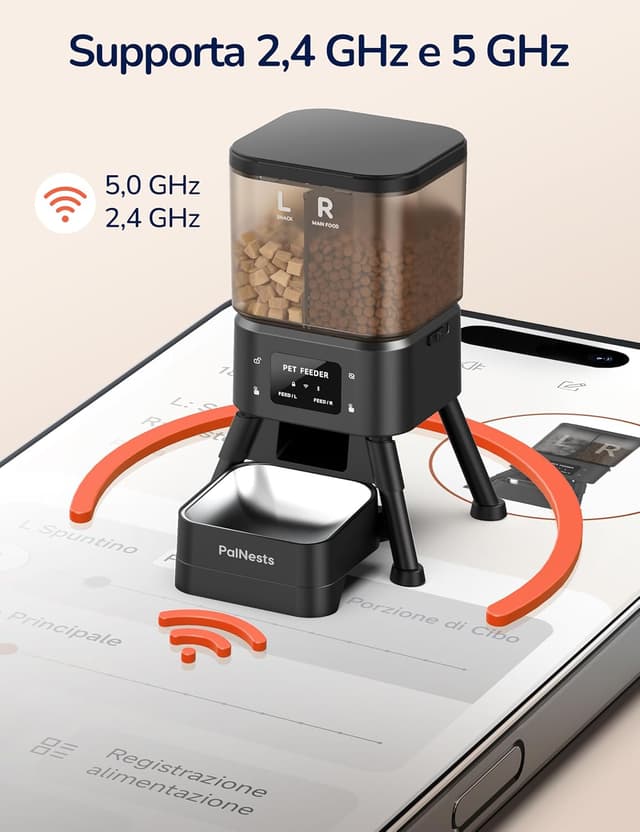 Detalle de PalNests 4L mangiatoia automatica WiFi per gatti