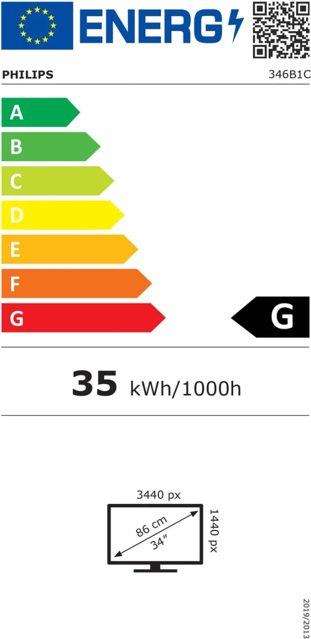 Thumbnail 8 de Philips 346B1C/00 34" Ultra-Wide Monitor mit USB-C Docking und Quad HD