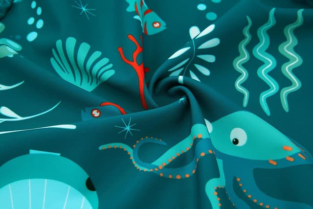 Detalle de upandfast UPF 50+ toddler rashguard swimsuit with full-length zipper (baby girl/boy)