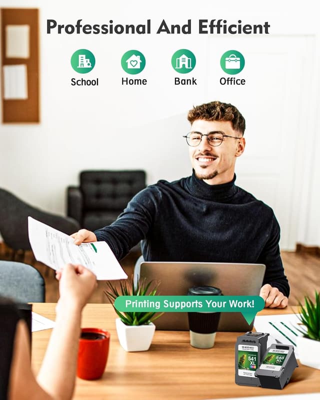 Thumbnail 6 de 540XL Black & 541XL Colour Replacement Ink Cartridges (2-Pack) for Canon PG540XL CL541XL