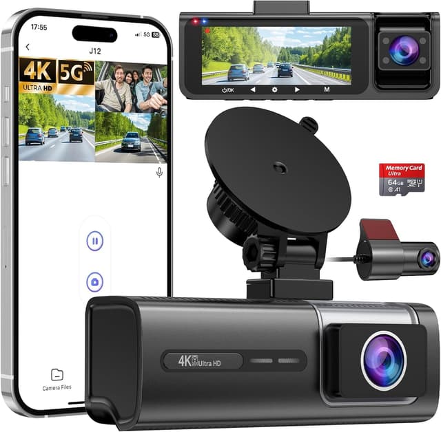 Detalle de 3 Channel 5G WiFi Dash Cam 64GB