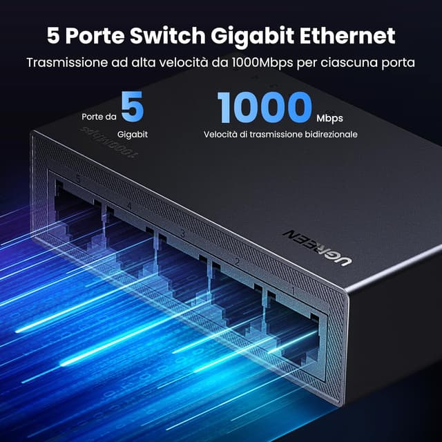 Thumbnail 2 de UGREEN Switch di Rete Ethernet 5 Porte