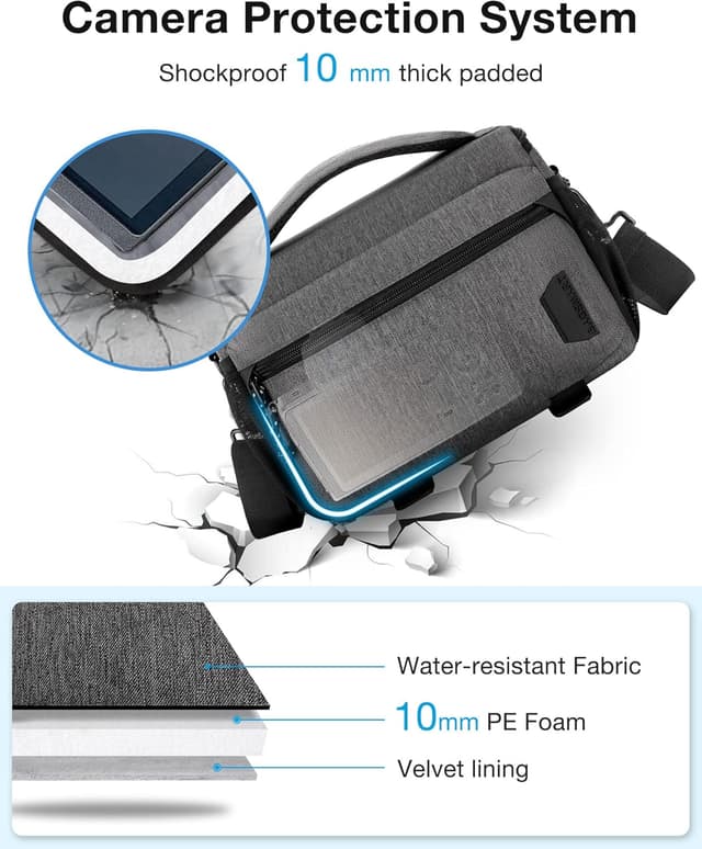 Detalle 2 de bagsmart SLR DSLR Kameratasche Wasserdicht