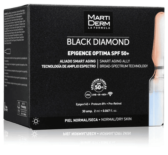 Detalle de MartiDerm Black Diamond Epigence Optima SPF50+ Ampollas