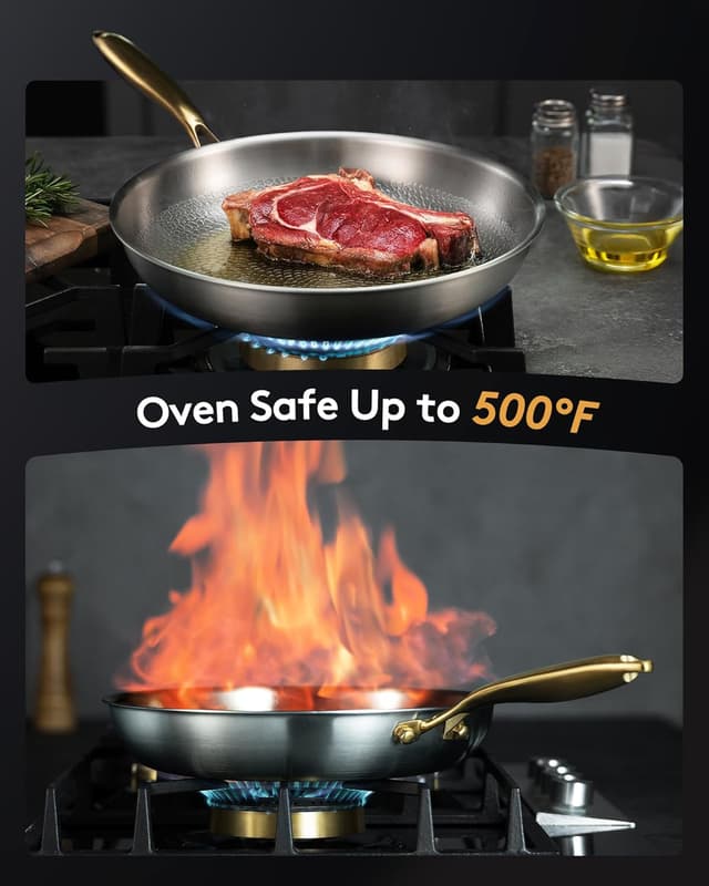 Thumbnail 3 de 12 Inch Pure Titanium Skillet Set