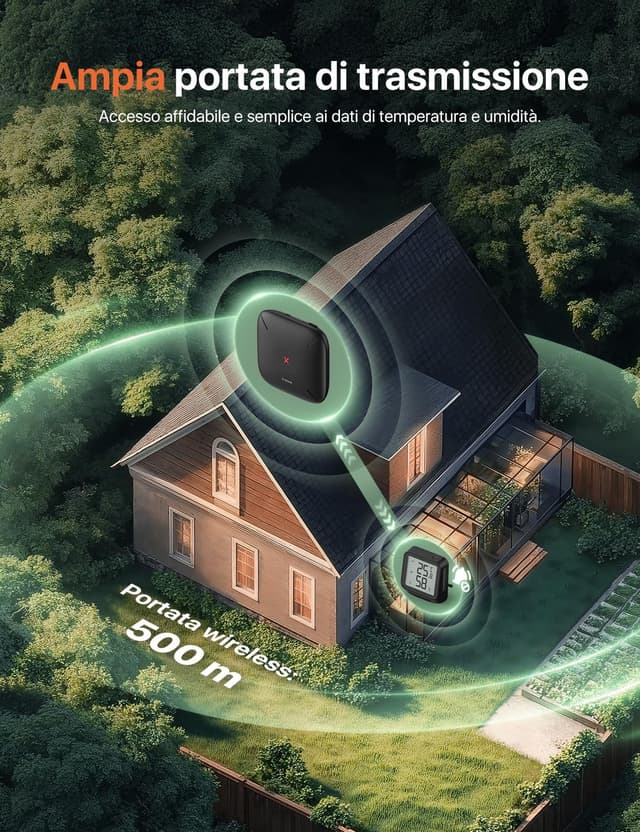 Thumbnail 6 de X-Sense STH0A Termoigrometro Wi‑Fi interno con app (richiede base SBS50) – 3 pezzi