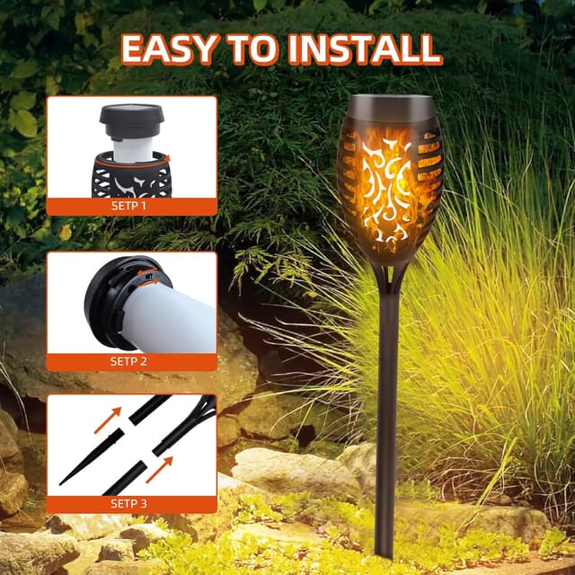 Detalle 2 de CNMTCCO Solar Lights Outdoor Garden 6 Pack
