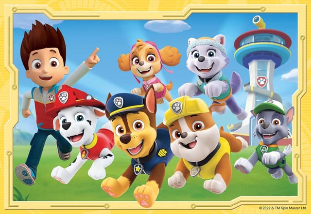 Detalle 2 de Ravensburger Puzzle Paw Patrol 2x12 Pezzi per bambini da 3 anni, 26x18 cm