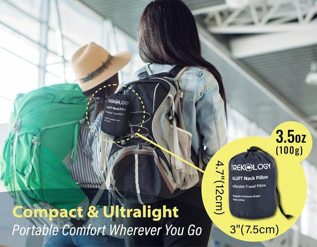 Detalle de TREKOLOGY Inflatable Neck Pillow for Travel