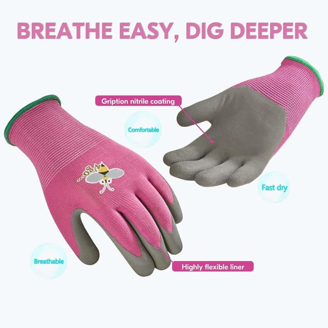 Thumbnail 4 de Vgo Kids Gardening Gloves Utility for Ages 3–12