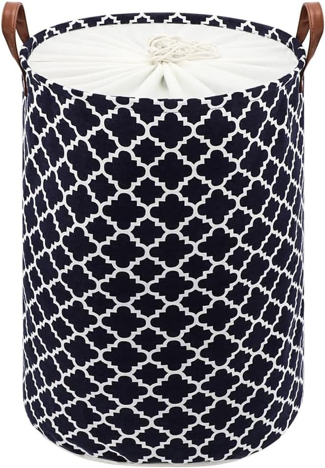 Detalle de Maxsilan 80L X-Large Laundry Basket with Drawstring (Collapsible, Handle) – Blue