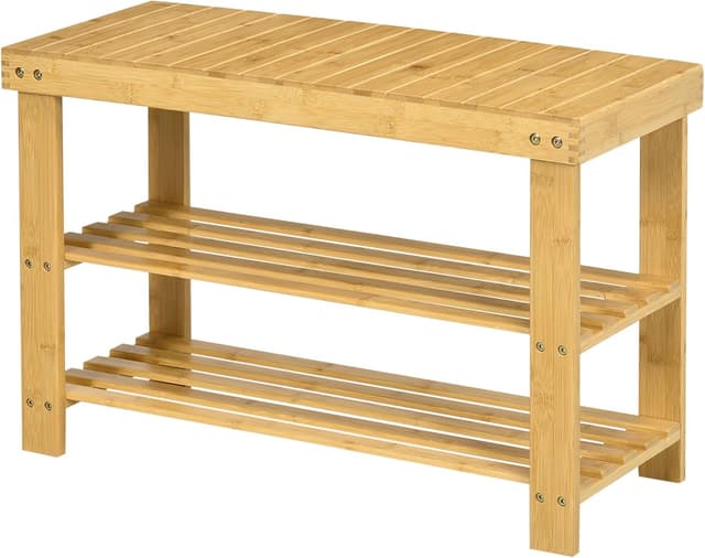 Detalle de HOMCOM banc à chaussures 3 niveaux 136 kg