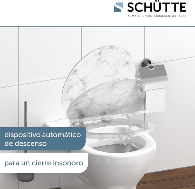 Detalle 1 de SCHÜTTE MARMOR STONE Asiento de inodoro con cierre suave