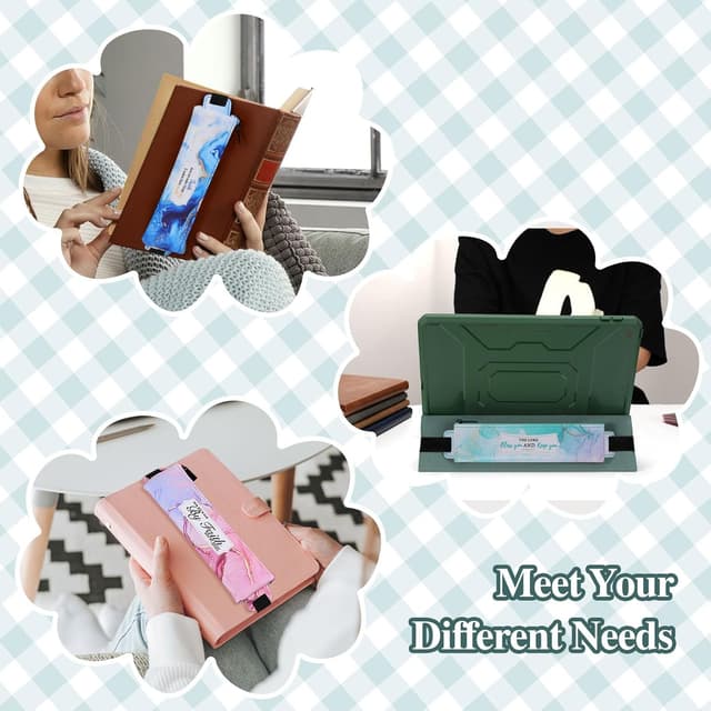 Detalle de MoKo portapenne elastico per taccuino in ecopelle PU (4 pezzi) con fascia regolabile