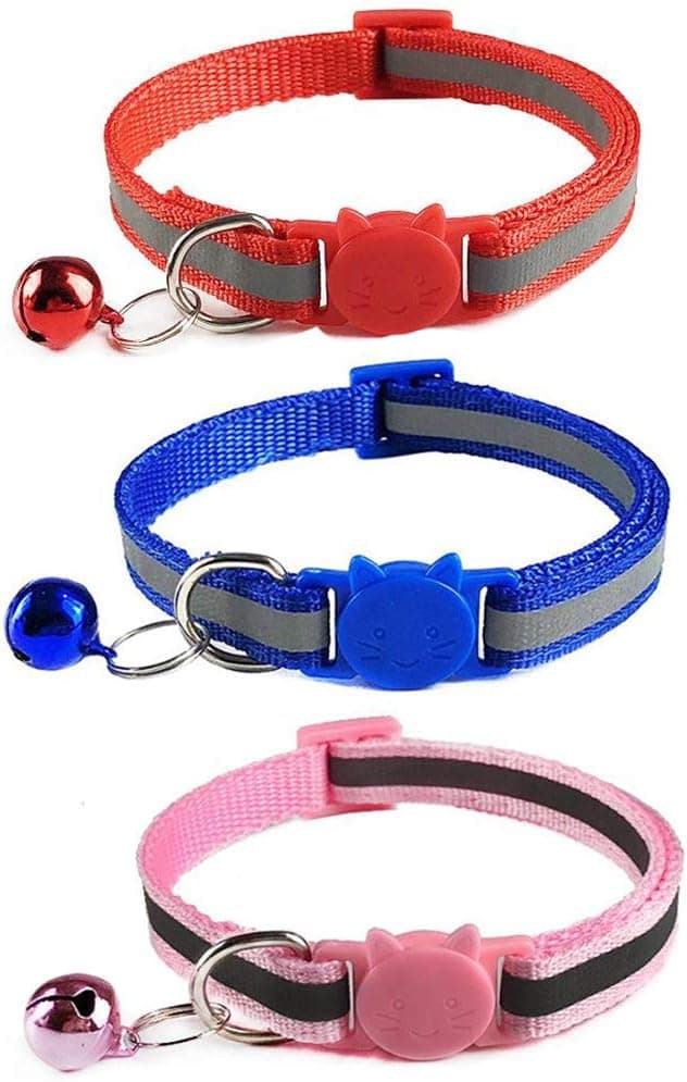 Detalle de Tafeiya Reflective Cat Collars 20-32cm x3
