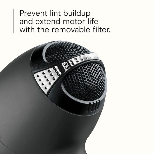 Detalle 2 de Infiniti PRO CONAIR Hair Dryer with Diffuser (Professional AC Motor) — Tourmaline Ceramic Technology, Gray