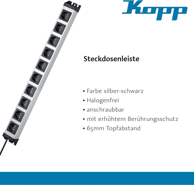 Detalle de Multiprise Kopp Powerversal 227120011 10 prises