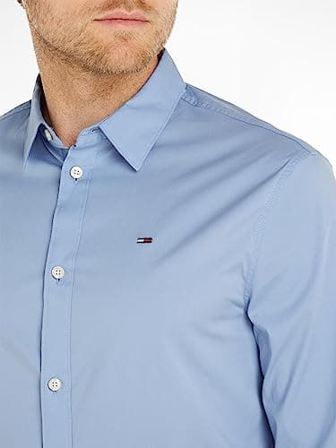 Detalle de Tommy Jeans Tjm Original Stretch Shirt Camisa azul
