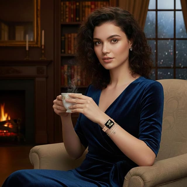 Detalle 2 de CEEKA Slim Metal Chain Watch Strap 12–14mm