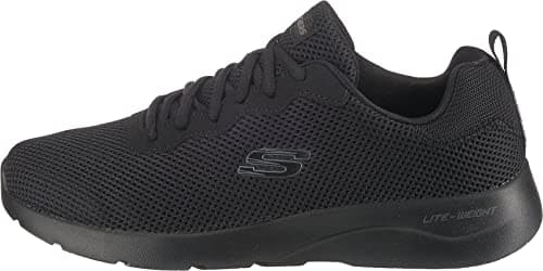 Detalle de Skechers DYNAMIGHT 2.0 RAYHILL para hombre (Black Mesh/Pu/Trim) – Zapatillas de entrenamiento con plantilla acolchada