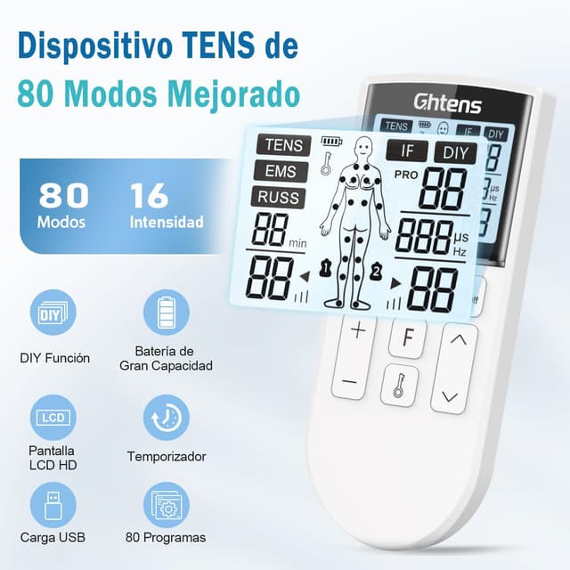 Thumbnail 1 de GHTENS 5 en 1 Electroestimulador Muscular 💪️ Profesional