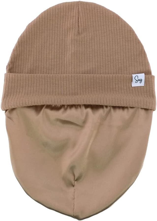 Detalle de Sugarmelon Lightweight Jersey Beanie Hat with Silky Satin Lining for Newborns & Toddlers