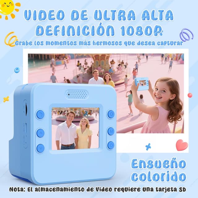 Thumbnail 5 de Yidoroye Macchina Fotografica Bambini con stampa istantanea, 2.4" HD 1080P e 32GB