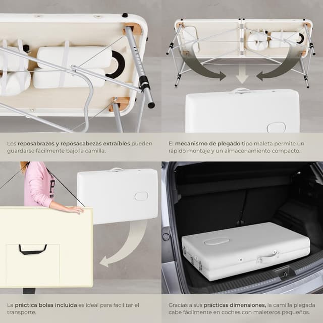 Thumbnail 4 de tectake Camilla Masaje Plegable 2 zonas