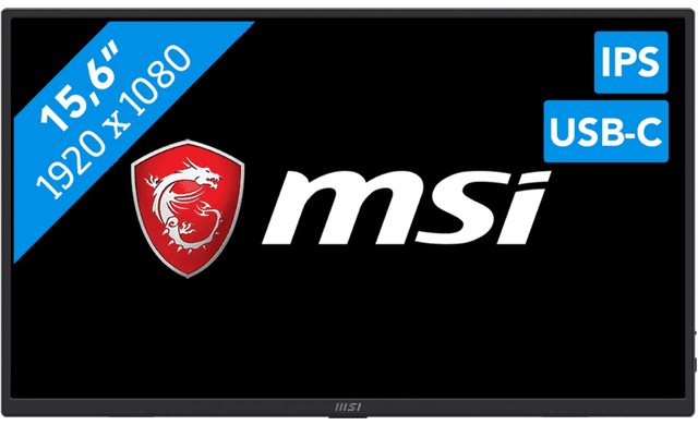 Detalle de MSI PRO MP165DE E6 Tragbarer Monitor
