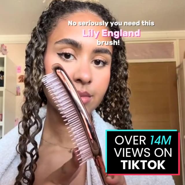 Detalle 2 de Lily England Detangling & Styling Brush (Rose Gold) for 2c to 4c Curly Hair